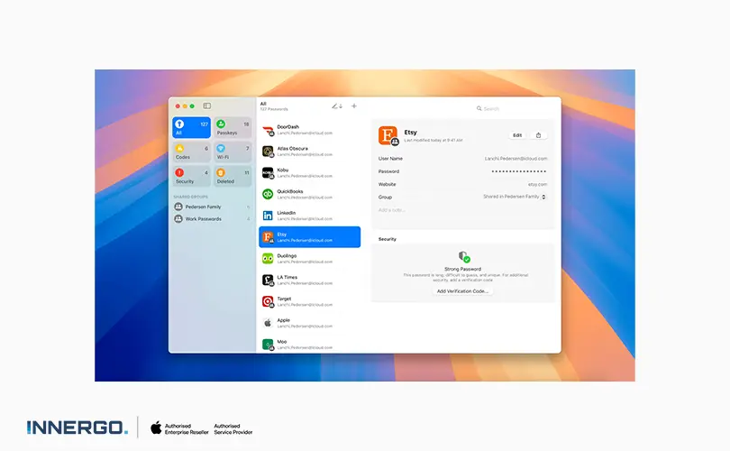Nowa aplikacja Passwords