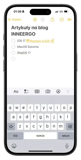 Linkowanie w Notatkach
