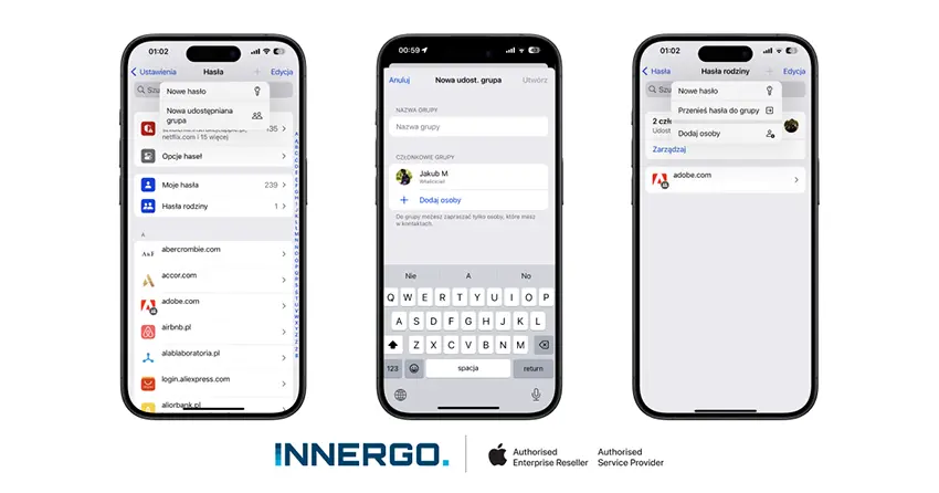 Udostępnianie haseł
