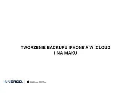 Tworzenie backupu iPhone'a w iCloud i na Maku 