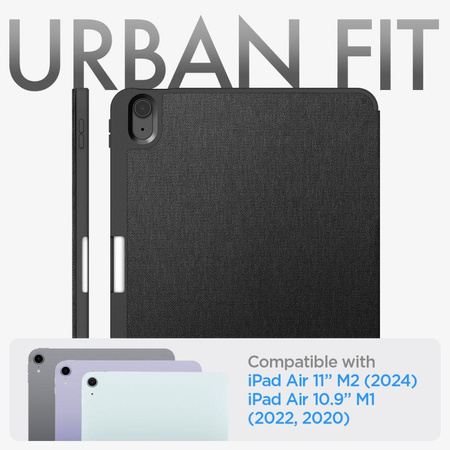 SPIGEN URBAN FIT IPAD AIR 10.9” 4 / 5 / 2020-2022 / 11” 6 / 7 / 2024-2025 BLACK