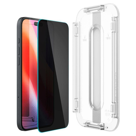 SZKŁO HARTOWANE SPIGEN GLAS.TR ”EZ FIT” 2-PACK IPHONE 15 / 16 PRIVACY