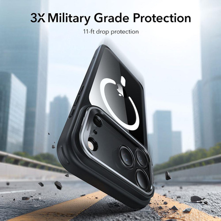 ESR CLASSIC HYBRID KICKSTAND MAGSAFE IPHONE 17 PRO CLEAR/BLACK