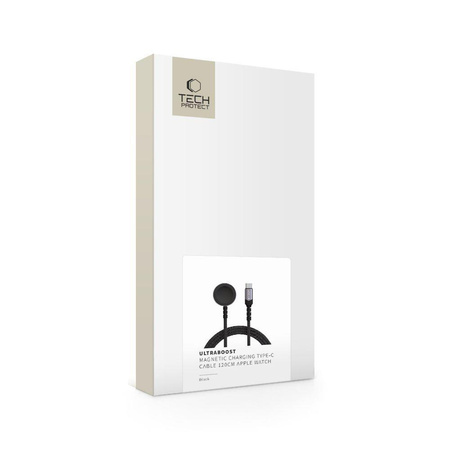 TECH-PROTECT MC01 ULTRABOOST MAGNETIC CHARGER TYPE-C CABLE 120CM APPLE WATCH BLACK