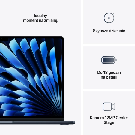 MacBook Air 15 M4 10 rdzeni CPU 10 rdzeni GPU, 16GB RAM 512GB SSD - Północ