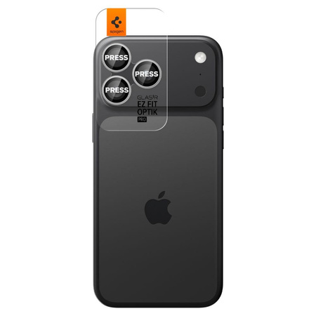 OSŁONA APARATU SPIGEN OPTIK PRO GLAS.TR ”EZ FIT” CAMERA PROTECTOR 2-PACK IPHONE 14 PRO / MAX / 15 PRO / MAX / 16 PRO / MAX / 17 PRO / MAX SILVER
