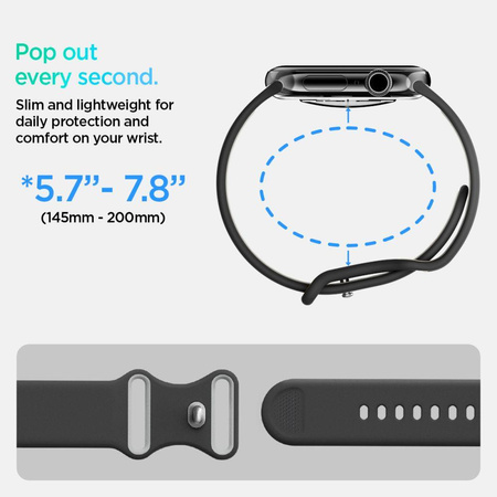 SPIGEN NANO POP APPLE WATCH 8 / 9 / 10 / 11 / SE / ULTRA (44 / 45 / 46 / 49 MM) BLACK SESAME