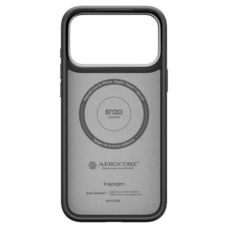SPIGEN ENZO ARAMID ”T” MAG MAGSAFE IPHONE 17 PRO BLACK/SILVER
