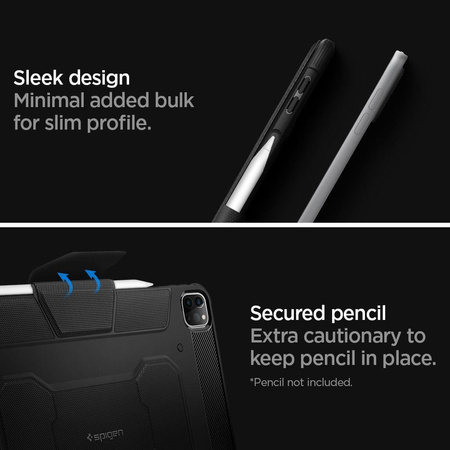 SPIGEN RUGGED ARMOR ”PRO” IPAD PRO 11” 2 / 3 / 4 / 2020-2022 BLACK