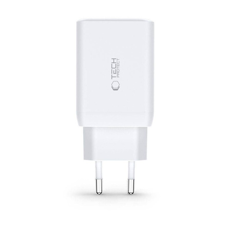 TECH-PROTECT C65W 3-PORT NETWORK CHARGER PD65W/QC3.0 WHITE