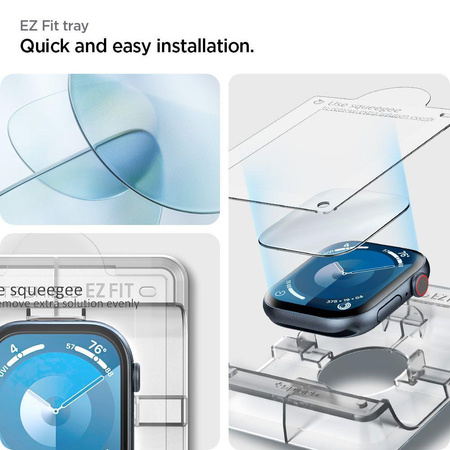 FOLIA HYDROŻELOWA SPIGEN ELITE SHIELD ”EZ FIT” 2-PACK APPLE WATCH 10 / 11 (42 MM) CLEAR