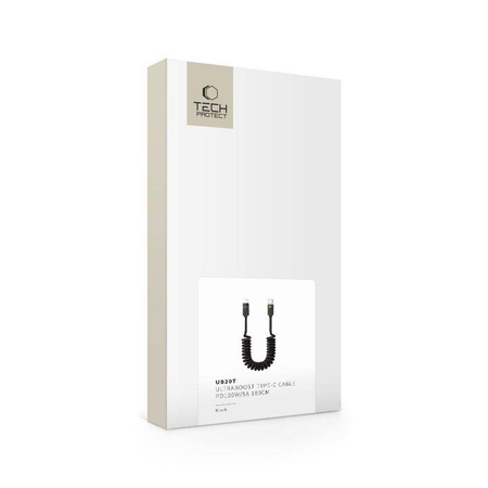 TECH-PROTECT UB20T ULTRABOOST TYPE-C CABLE PD100W/5A 180CM BLACK