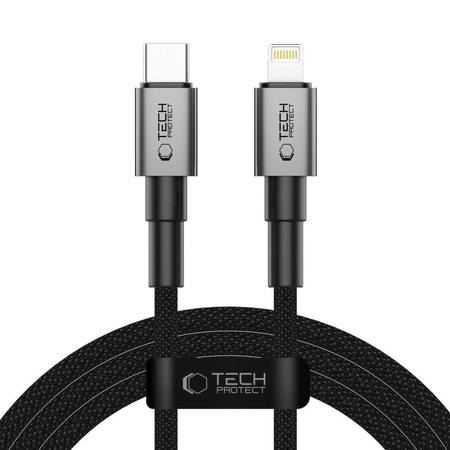 TECH-PROTECT ULTRABOOST DNA LIGHTNING CABLE PD27W/3A 200CM IRON GREY