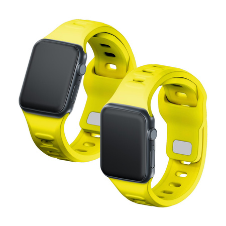 38/40/41 mm Yellow - 3mk Silicone Watch Strap for Apple