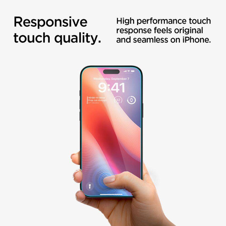SZKŁO HARTOWANE SPIGEN GLAS.TR ”EZ FIT” 2-PACK IPHONE 15 / 16 PRIVACY