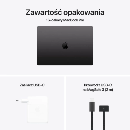 APPLE MacBook 16 PRO M4 MAX/14C CPU 32C GPU/36GB/1TB SSD Gw. Czerń