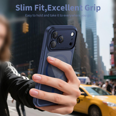 TECH-PROTECT MAGPEAK MAGSAFE CC IPHONE 17 PRO DEEP BLUE/CLEAR