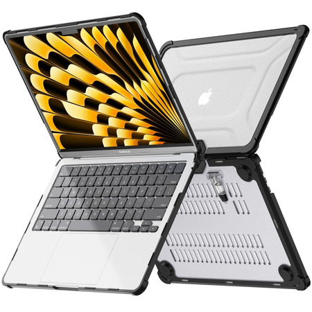 TECH-PROTECT SMARTSHELL PRO MACBOOK AIR 13 M2 / M3 / M4 / 2023-2025 BLACK/CLEAR
