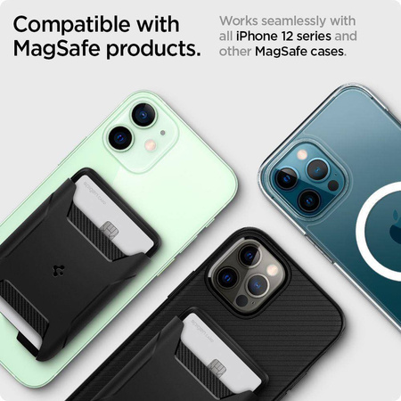 SPIGEN RUGGED ARMOR MAGSAFE UNIVERSAL MAGNETIC CARD WALLET BLACK