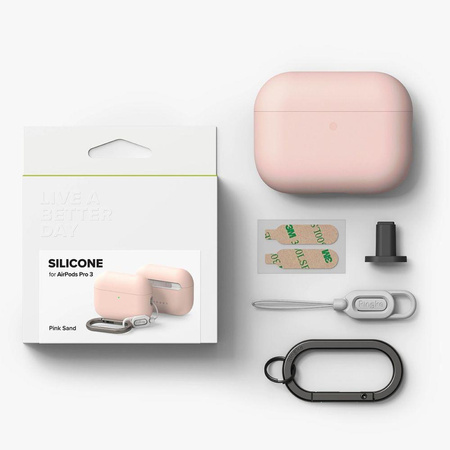 RINGKE SILICONE APPLE AIRPODS PRO 3 PINK SAND