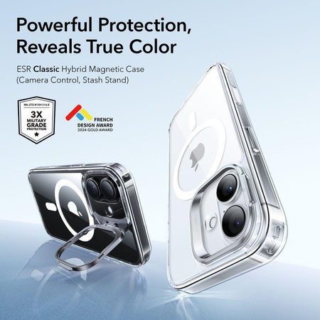 ESR CLASSIC HYBRID KICKSTAND MAGSAFE IPHONE 17 CLEAR