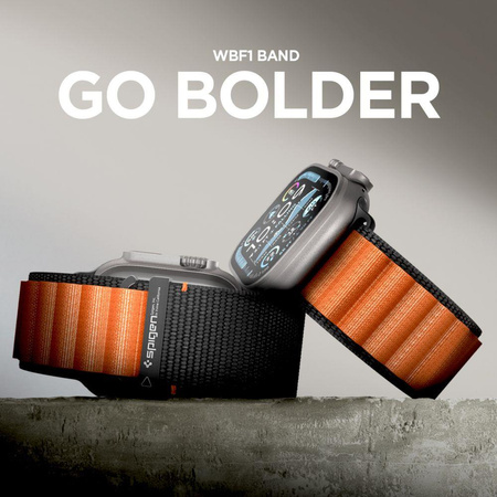 SPIGEN WBF1 BAND APPLE WATCH 8 / 9 / 10 / 11 / SE / ULTRA (44 / 45 / 46 / 49 MM) BLACK/ORANGE