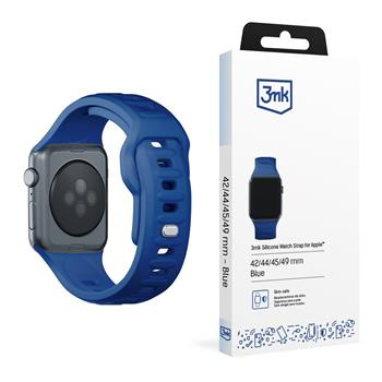 42/44/45/49 mm Blue - 3mk Silicone Watch Strap for Apple