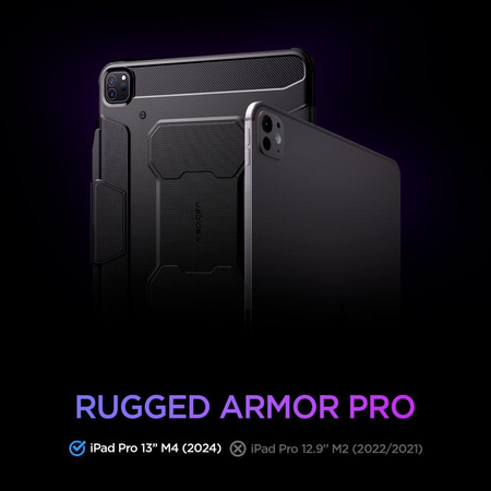 SPIGEN RUGGED ARMOR ”PRO” IPAD PRO 13” 7 / 8 / 2024-2025 BLACK