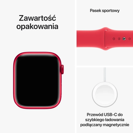 Apple Watch Series 9 GPS + Cellular 45mm (PRODUCT)RED Aluminium Case with (PRODUCT)RED Sport Band - M/L