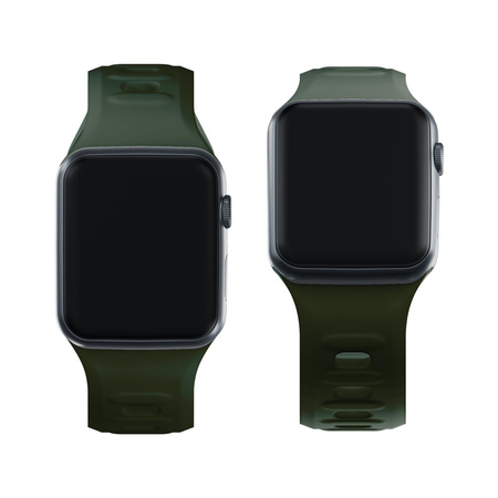 38/40/41 mm Dark Green - 3mk Silicone Watch Strap for Apple