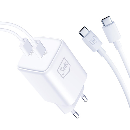 Accessories - 3mk Hyper Charger PD 45W+USB Cable C to C White