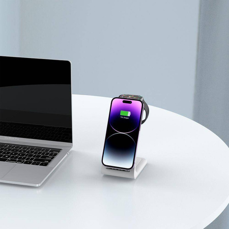 TECH-PROTECT QI15W-A36 3IN1 WIRELESS CHARGER FOR APPLE WHITE