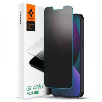 SZKŁO HARTOWANE SPIGEN GLAS.TR SLIM IPHONE 13 / 13 PRO / 14 / 16E PRIVACY