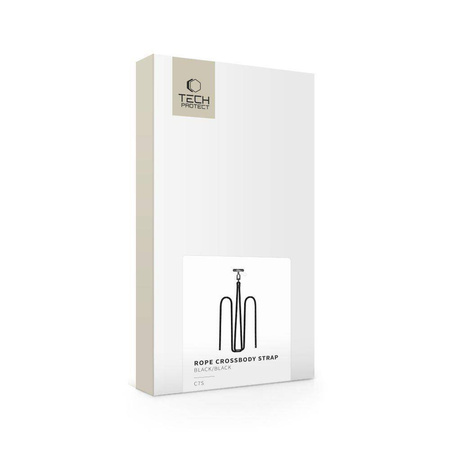 TECH-PROTECT C7S ROPE CROSSBODY STRAP BLACK/BLACK