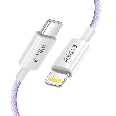 TECH-PROTECT ULTRABOOST LITE LIGHTNING CABLE PD27W/3A 100CM MAUVE