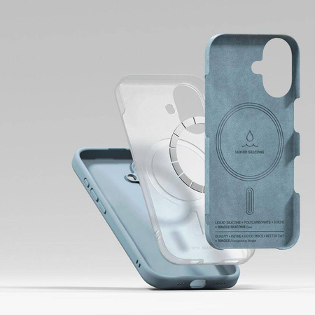 RINGKE SILICONE MAGNETIC MAGSAFE IPHONE 16 BLUE