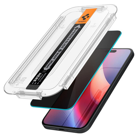 SZKŁO HARTOWANE SPIGEN GLAS.TR ”EZ FIT” 2-PACK IPHONE 15 / 16 PRIVACY