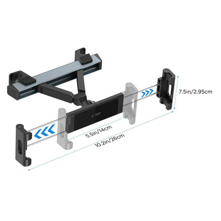 TECH-PROTECT V3 HEADREST CAR MOUNT FOR TABLET BLACK