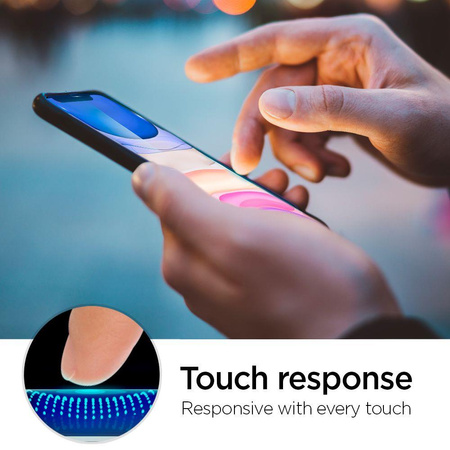 SZKŁO HARTOWANE SPIGEN ALM GLASS FC IPHONE 11 / XR BLACK