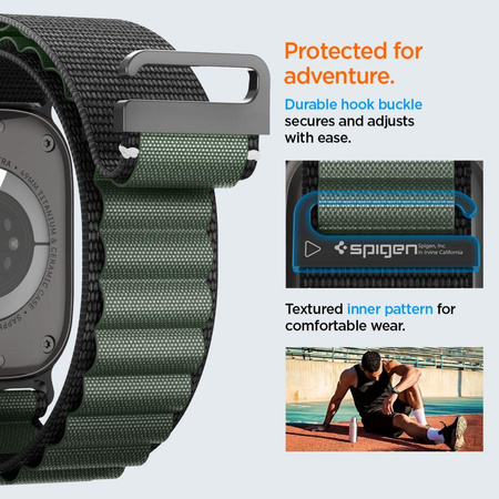 SPIGEN WBF1 BAND APPLE WATCH 8 / 9 / 10 / 11 / SE / ULTRA (44 / 45 / 46 / 49 MM) BLACK/GREEN