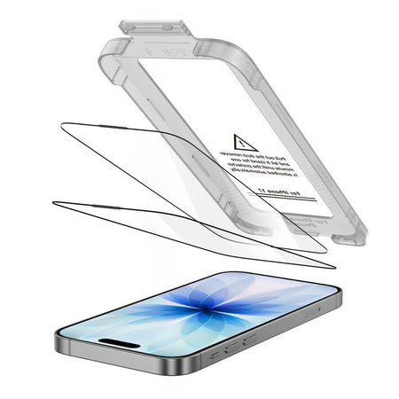 SZKŁO HARTOWANE TECH-PROTECT QUICK SET+ 2-PACK IPHONE 17 BLACK