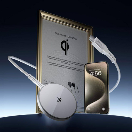 ESR HALOLOCK QI2 MINI MAGNETIC MAGSAFE WIRELESS CHARGER 15W SILVER