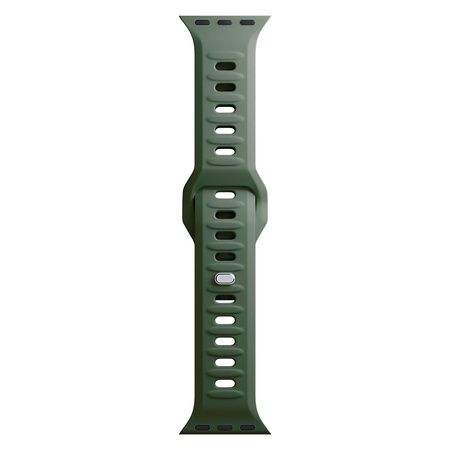 42/44/45/49 mm Dark Green - 3mk Silicone Watch Strap for Apple
