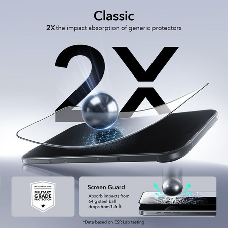 SZKŁO HARTOWANE ESR ULTRAFIT TEMPERED GLASS 2-PACK IPHONE AIR BLACK