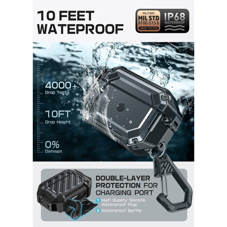 SUPCASE UNICORN BEETLE PRO MAGSAFE IP68 APPLE AIRPODS PRO 3 BLACK