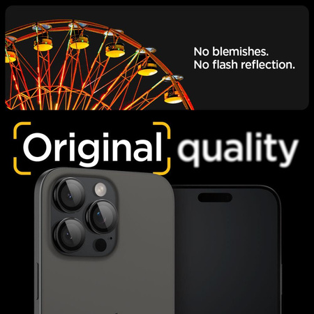 OSŁONA APARATU SPIGEN OPTIK PRO GLAS.TR ”EZ FIT” CAMERA PROTECTOR 2-PACK IPHONE 14 PRO / MAX / 15 PRO / MAX / 16 PRO / MAX / 17 PRO / MAX BLACK