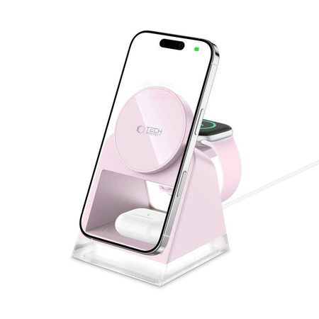 TECH-PROTECT QI15W-A43 3IN1 MAGNETIC MAGSAFE WIRELESS CHARGER BABY PINK