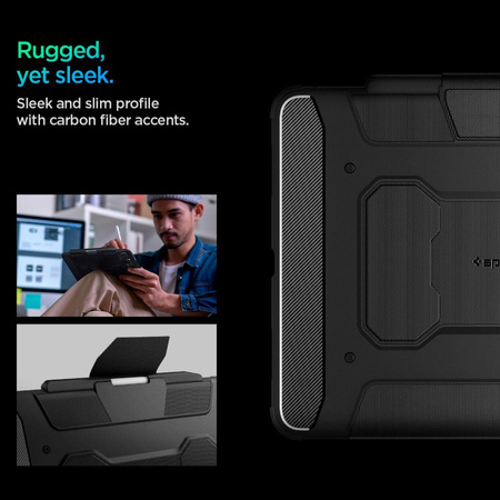 SPIGEN RUGGED ARMOR ”PRO” IPAD PRO 13” 7 / 8 / 2024-2025 BLACK
