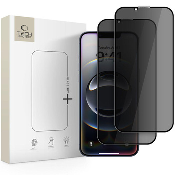 SZKŁO PRYWATYZUJĄCE TECH-PROTECT GLASS SPY+ 2-PACK IPHONE 13 / 13 PRO / 14 / 16E PRIVACY