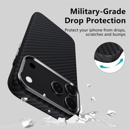 TECH-PROTECT ION CARBON MAGSAFE IPHONE 17 PRO MAX BLACK/SILVER